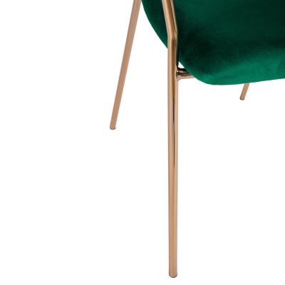 Armchair Theodore HM8520.03 Velvet Cyppress Green Color with metallic frame 55x50x82cm