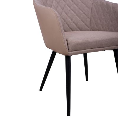 Armchair Charles HM8522.07 with fabric Beige & PU Beige 57x63x83 cm