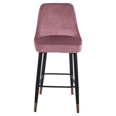 Бар стол SERENITY HM8519.02 Velvet Rotten Apple с метална конструкция 51x57x110см