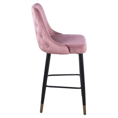 Бар стол SERENITY HM8519.02 Velvet Rotten Apple с метална конструкция 51x57x110см