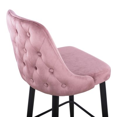 Бар стол SERENITY HM8519.02 Velvet Rotten Apple с метална конструкция 51x57x110см