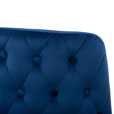 Chair Serentiy HM8527.08 from velvet Blue with metallic frame 51x58x83cm