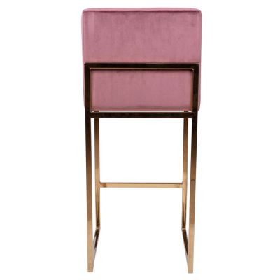 Бар стол Piper Velvet Rotten Apple & Gold Metallic Frame HM8525.02 40x49x96 см