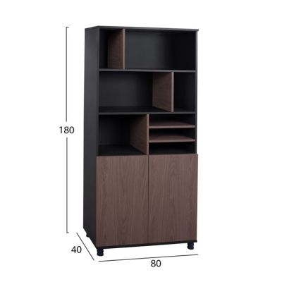 Professional office library walnut 80x40x180 HM2097