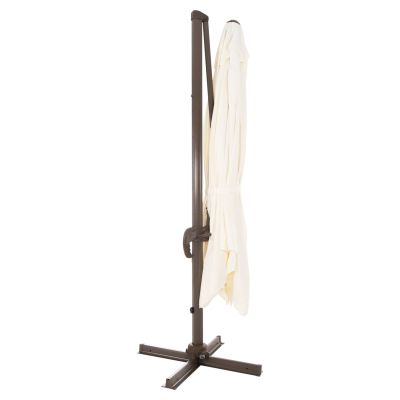 Umbrella Alu 3x3 360 degree with grey fabric HM6025.01