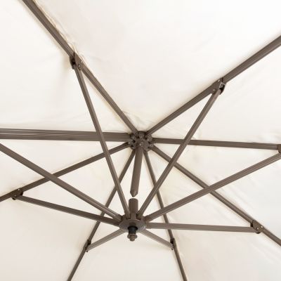 Umbrella Alu 3x3 360 degree with grey fabric HM6025.01