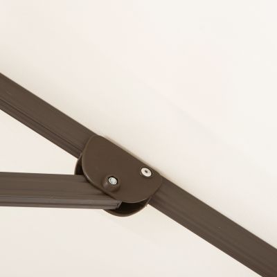 Umbrella Alu 3x3 360 degree with grey fabric HM6025.01