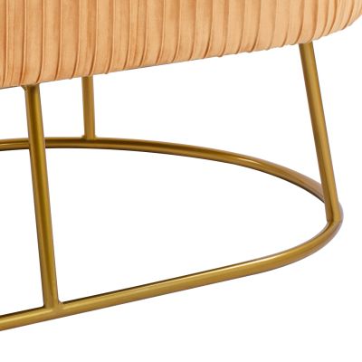 Bench Alinafe HM8635.09 from gold velvet with gold base 118x64x40,5cm