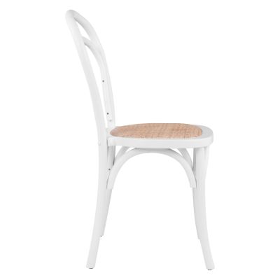 Wooden chair Vienna Type Aliyah Stackable from beech wood in white matte HM8644.03 45x54x89