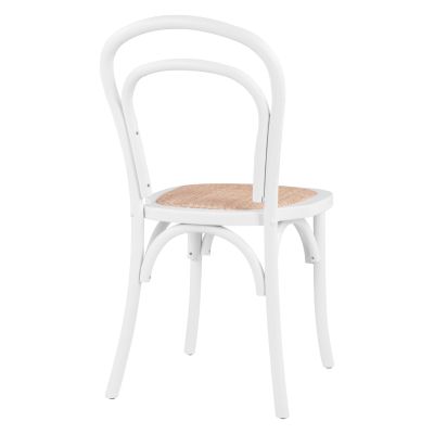 Wooden chair Vienna Type Aliyah Stackable from beech wood in white matte HM8644.03 45x54x89