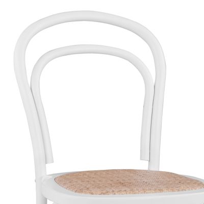 Wooden chair Vienna Type Aliyah Stackable from beech wood in white matte HM8644.03 45x54x89