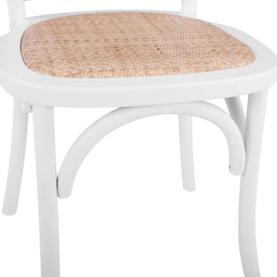 Wooden chair Vienna Type Aliyah Stackable from beech wood in white matte HM8644.03 45x54x89