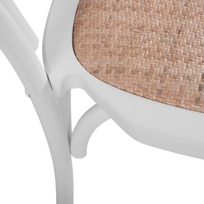 Wooden chair Vienna Type Aliyah Stackable from beech wood in white matte HM8644.03 45x54x89