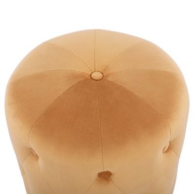 Stool Torrie HM8405.09 Gold Velvet with Gold Base Diameter 36x45cm