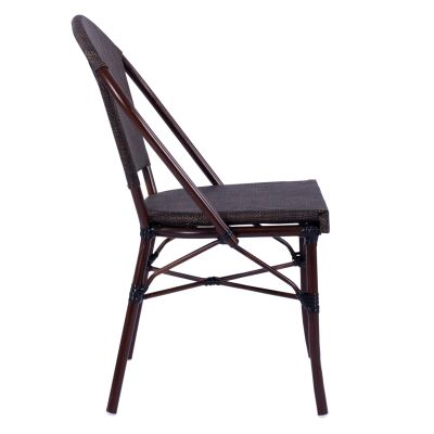 Metallic Chair Bamboo Look Brown HM5718  54x62x89 cm