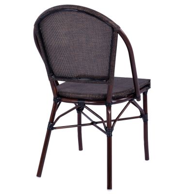Metallic Chair Bamboo Look Brown HM5718  54x62x89 cm