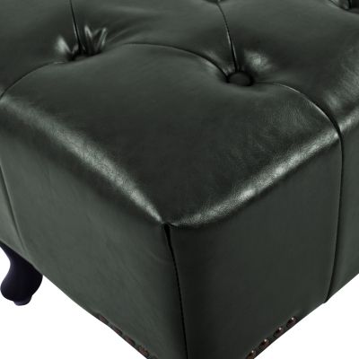Табуретка за крака Emma- Cypress Green PU T. Chesterfield  