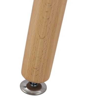 Kitchen Table HM8697.01 Minimal, White MDF, legs BEECH, 160x90x74