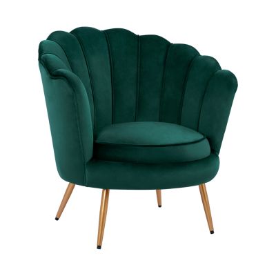 HM8493.03 Фотьойл, Velvet Cypress Green, златни крака 80x78x85cm