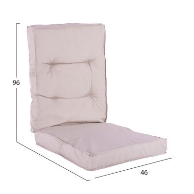 Fabric Pillow with beige back 100x46x7 HM5745.01