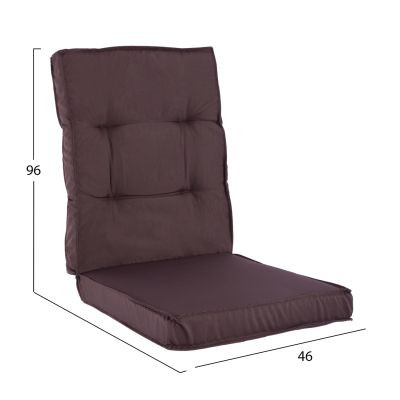 Fabric Pillow with brown back 100x46x7 HM5745.03