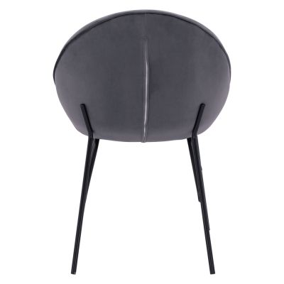 Стол Kelsey Velvet Grey с черни крака HM8684.11 59x63x84 см.