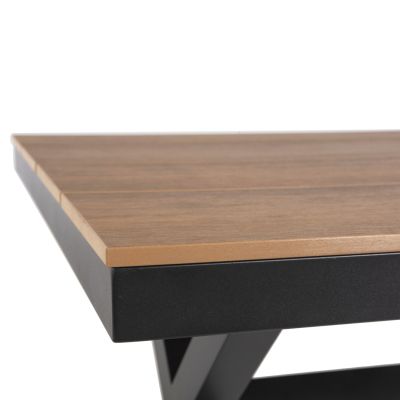 АЛУМИНИЕВА ПРАВОЪГЪЛНА МАСА TAWNEE HM6039.01 АНТРАЦИТ-ПОЛИДЪРВО В ЕСТЕСТВЕНО ДЪРВО 219,5x89,5x73см.