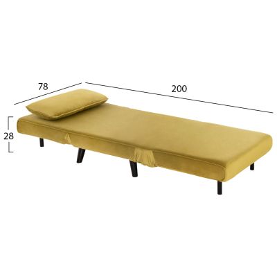 ARMCHAIR-BED BRAXTON HM8425.23 OLIVE GREEN VELVET 78x88x78Hcm.