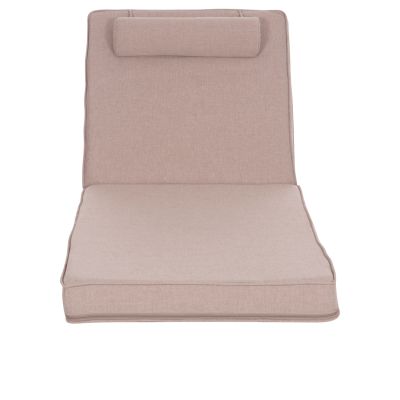 SUNLOUNGER CUSHION AKINO HM21095.01 OLEFIN IN BEIGE WITH FOAM FILLING 190x70x10Hcm.
