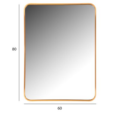 ОГЛЕДАЛО ЗА СТЕНА HM9584.30 ЗЛАТНА АЛУМИНИЕВА РАМКА 60x3x80Hcm.