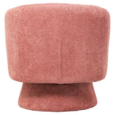 ARMCHAIR SWIVEL KARLEN HM9592.02 PINK BOUCLE FABRIC 78x81x77Hcm.
