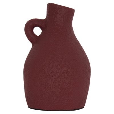 TABLE DECORATIVE VASE DECANT HM4667.06L TERRACOTA IN MAROON RED--Φ14x21Hcm.