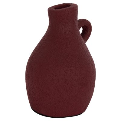 TABLE DECORATIVE VASE DECANT HM4667.06L TERRACOTA IN MAROON RED--Φ14x21Hcm.