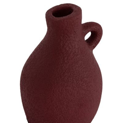 TABLE DECORATIVE VASE DECANT HM4667.06L TERRACOTA IN MAROON RED--Φ14x21Hcm.