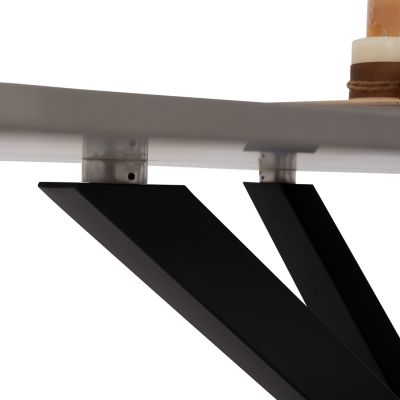 DINING TABLE SYNTEC HM9308.03 SINTERED STONE TOP GREY METAL LEGS 160x90x75Hcm.