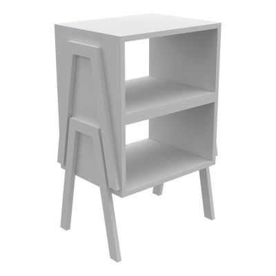 BEDSIDE STAND JAKE HM18182.01 MELAMINE IN WHITE 48x35x49Hcm.