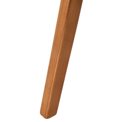 ТРАПЕЗНО КРЕСЛО RIMINI HM9867.02 ТИКОВО ДЪРВО В ЕСТЕСТВЕНО-ЧЕРНО ВЪЖЕ И PU СЕДАЛКА 60x61x76Hcm.