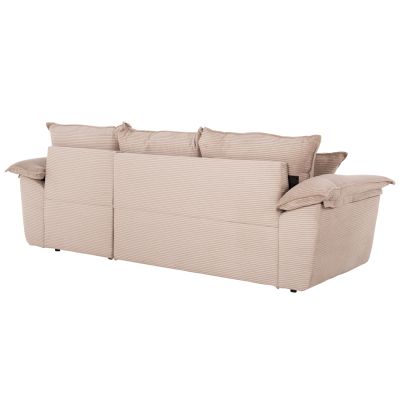 CORNER SOFA-BED WITH STORAGE SPACE ALDO HM3276.01R BEIGE FABRIC 256x91-159x87Hcm.