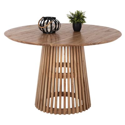 DINING TABLE FRANTZ HM9388.01 SOLID MINDI NATURAL ROUND D120Χ78H cm