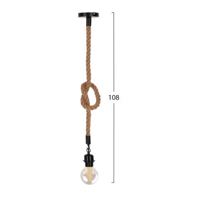 CEILING PENDANT LAMP HM4042 ROPE 1M LONG AND 1.6cm THICK-E27 SOCKET
