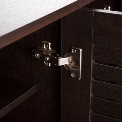 ШКАФ ЗА ОБУВКИ PROLLY HM9609.01 МЕЛАМИН В ВЕНГЕ-3 ВРАТИ-4 РАФТА 87x32x88Hcm.