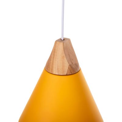 CEILING PENDANT LAMP HM4146 YELLOW METAL CAP Φ25x125Hcm.