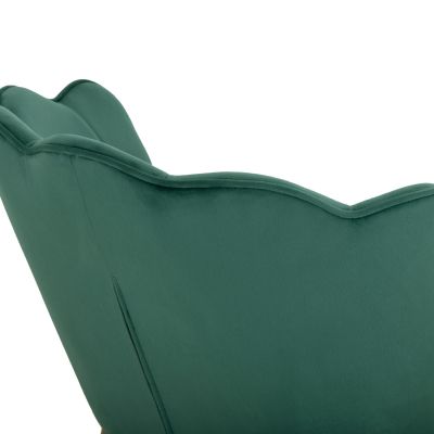 СТОЛ HM8737.03 КАДИФЕНО ЗЕЛЕН С МЕТАЛНА ЗЛАТНА КОНСТРУКЦИЯ 48x48x85 см.