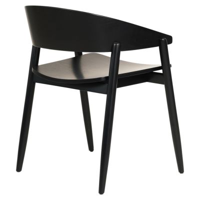 DINING CHAIR CANOP HM9950.02 ASHWOOD IN BLACK COLOR 56,5x61x74Hcm.