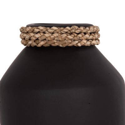 TABLE DECORATIVE VASE CAMMER HM4687.01XS TERRACOTA IN BLACK--Φ16x15Hcm.