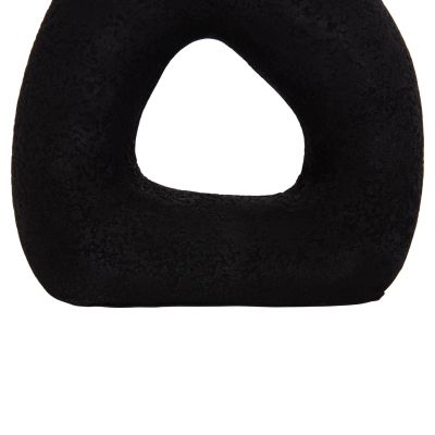 TABLE DECORATIVE VASE DECANT HM4667.01S TERRACOTA IN BLACK--17.5x6.5x17Hcm.