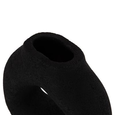 TABLE DECORATIVE VASE DECANT HM4667.01S TERRACOTA IN BLACK--17.5x6.5x17Hcm.