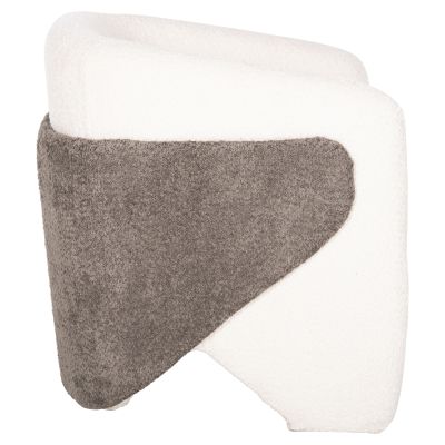 КРЕСЛО DOPER HM9590.06 МАТЕРИАЛ ОТ БУКЛЕ БЯЛО-СИВО 68x72x76Hcm.