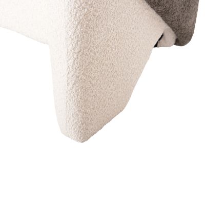 КРЕСЛО DOPER HM9590.06 МАТЕРИАЛ ОТ БУКЛЕ БЯЛО-СИВО 68x72x76Hcm.