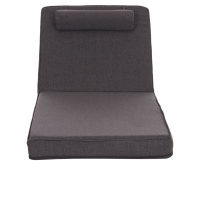 SUNLOUNGER CUSHION AKINO HM21095.02 OLEFIN IN DARK GREY WITH FOAM FILLING 190x70x10Hcm.